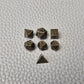 A Bronze coloured full metal pocket watch themed dice locket, with engraved backside and detailed kraken on the front. Contains full set of metal dice inside